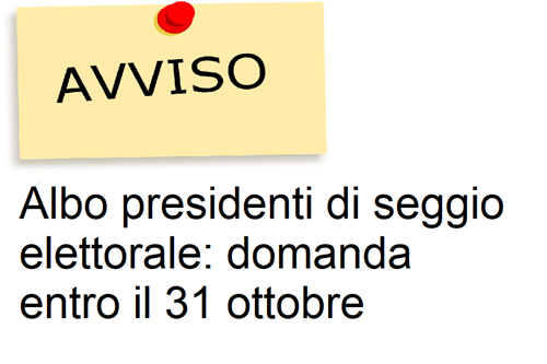 Aggiornamento albo delle persone idonee all'ufficio di presidente di seggio elettorale