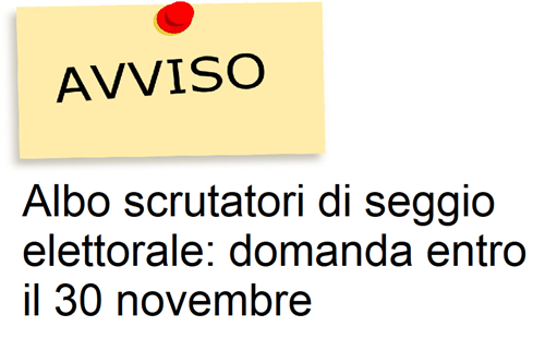 Aggiornamento albo delle persone idonee all'ufficio di scrutatore di seggio elettorale