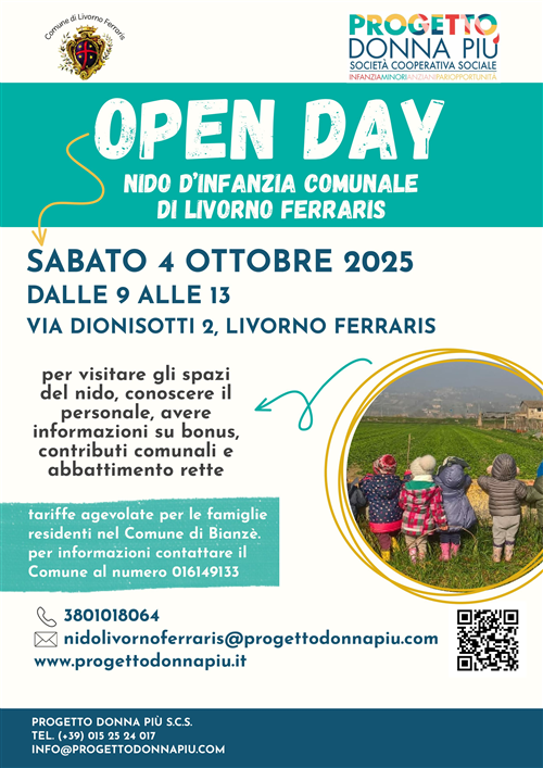 OPEN DAY NIDO D'INFANZIA COMUNALE di Livorno Ferraris